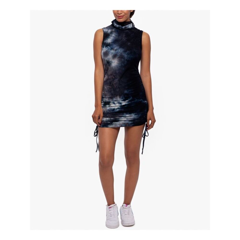 BAM BY BETSY & ADAM Womens Body Con Mini Dress Sleeveless Attached Face Mask